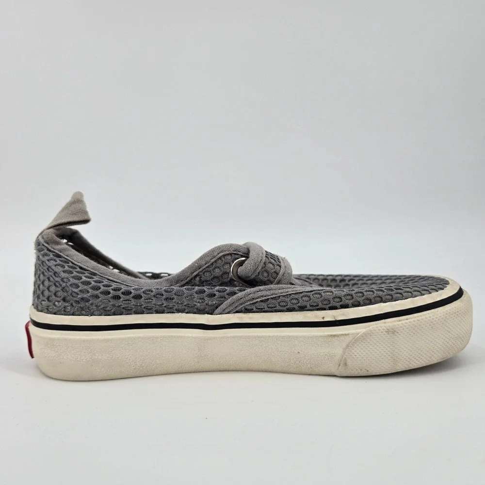 OPOEE Airship Shoes Gray Crochet Mesh Hook‎ & Loop Skate Sneaker US 12.5